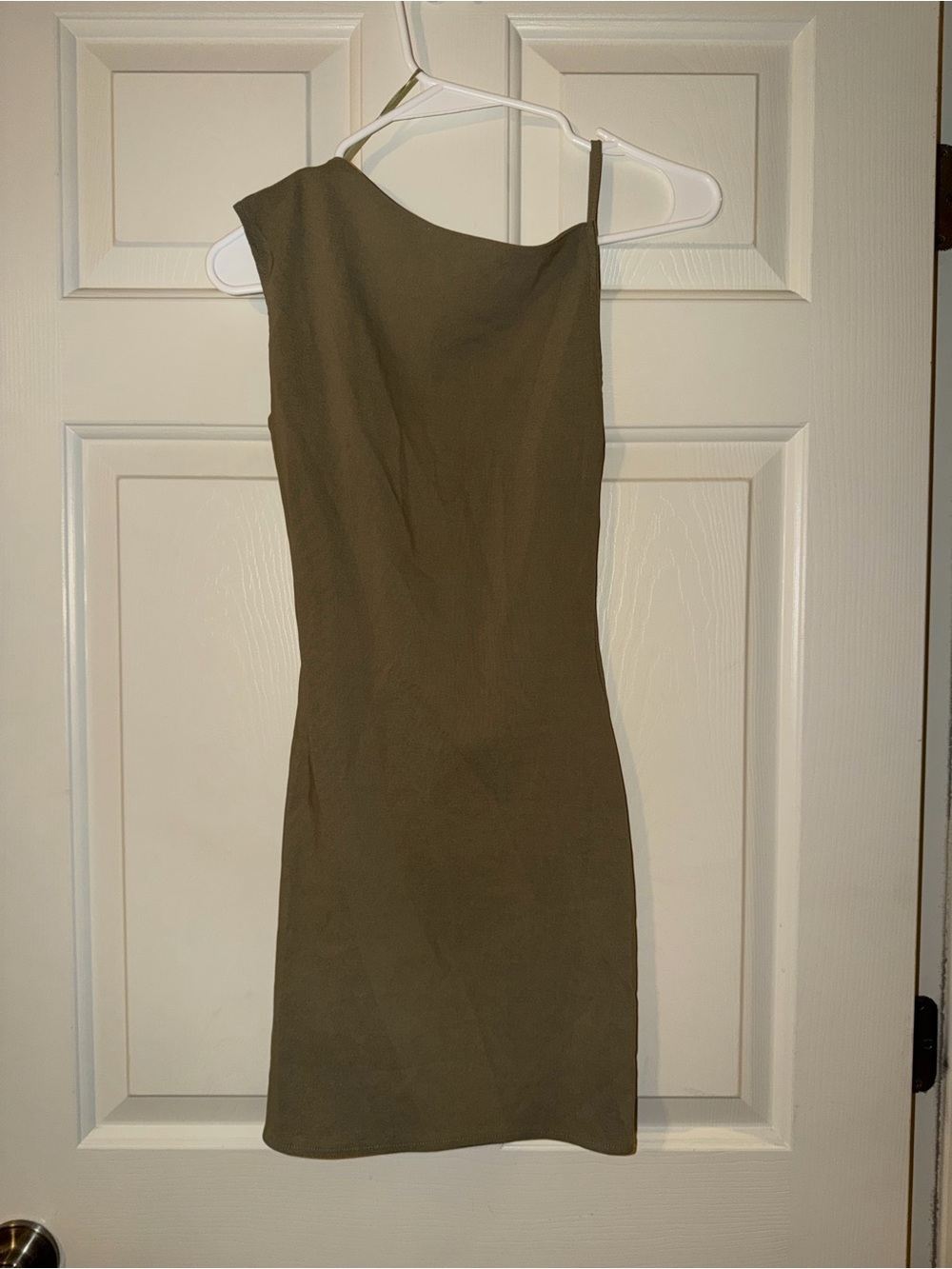 NWT Olive Pull & Bear One-Shoulder Bodycon Dress - size XS